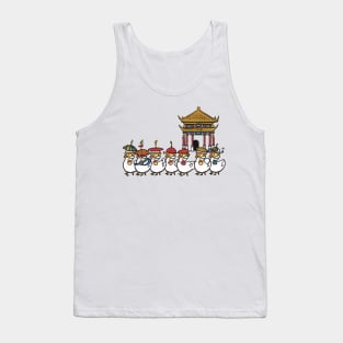 Peking Duck Parade, Chinese Cartoon Style Tank Top